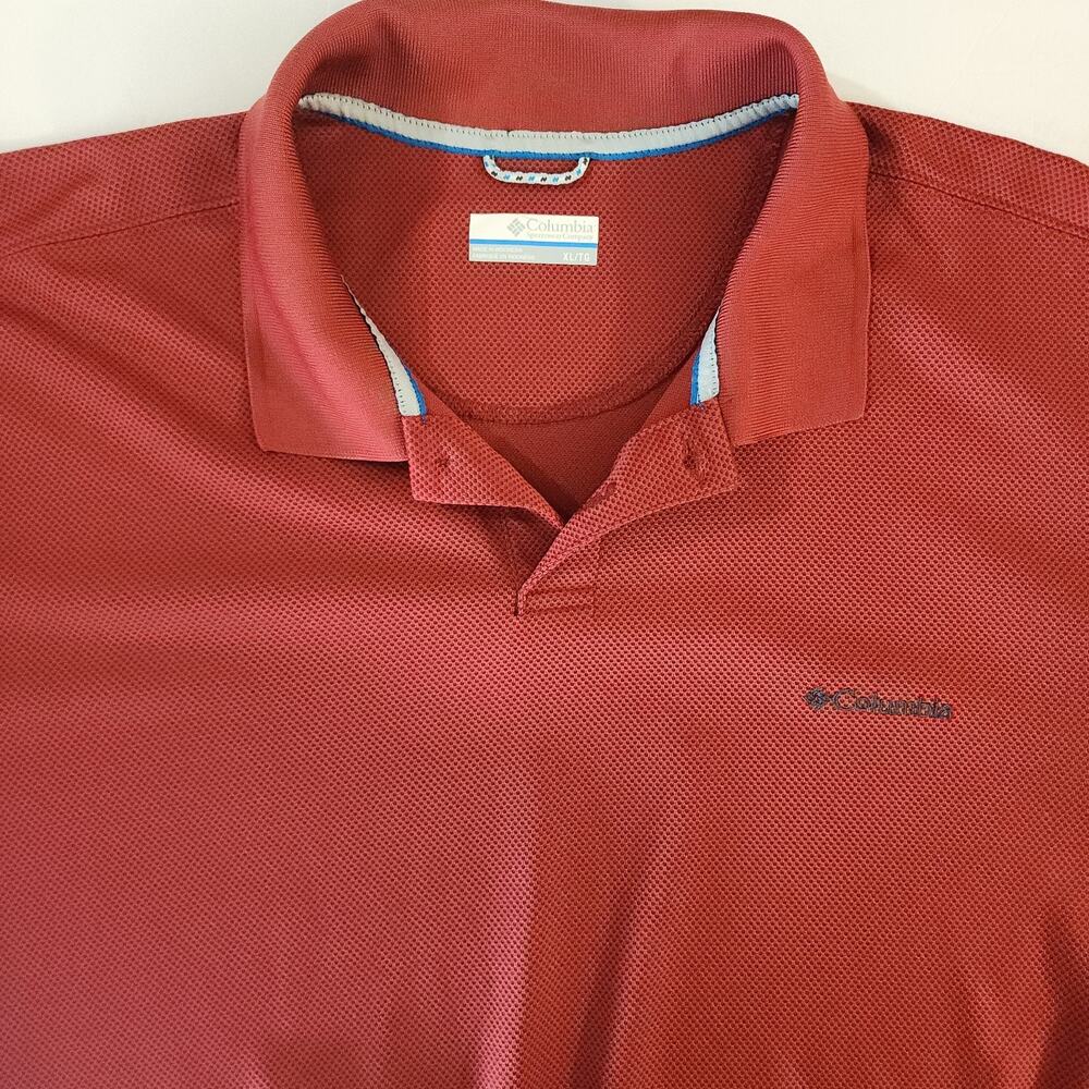 Columbia Polo Shirt Mens XL Red‎